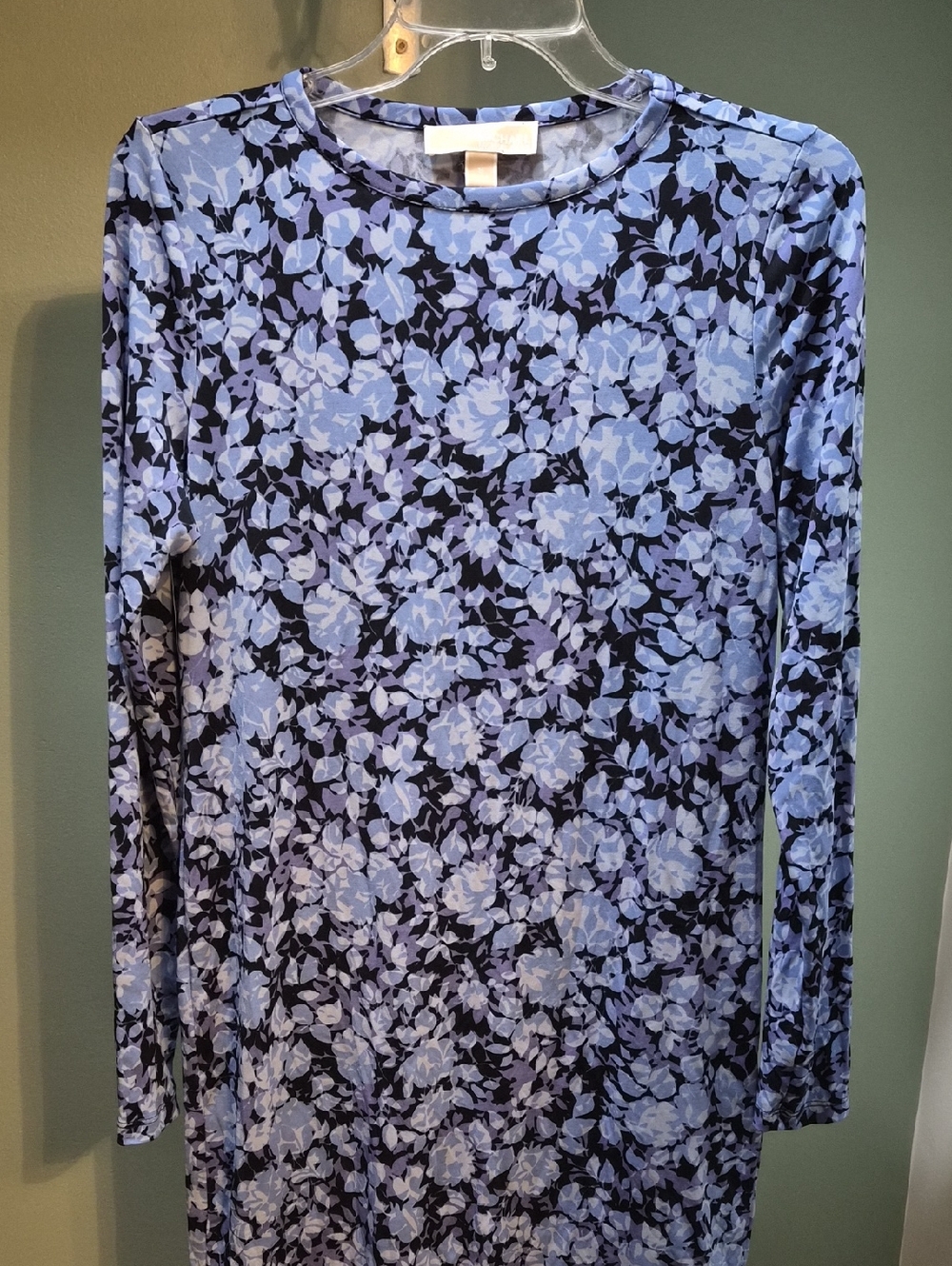 Michael Kors Long-Sleeve Floral Dress - Blue